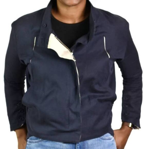 Kuho Cotton Jacket Blue Twill Korean Convertible Canvas Avant Garde Size Small - Picture 6 of 15